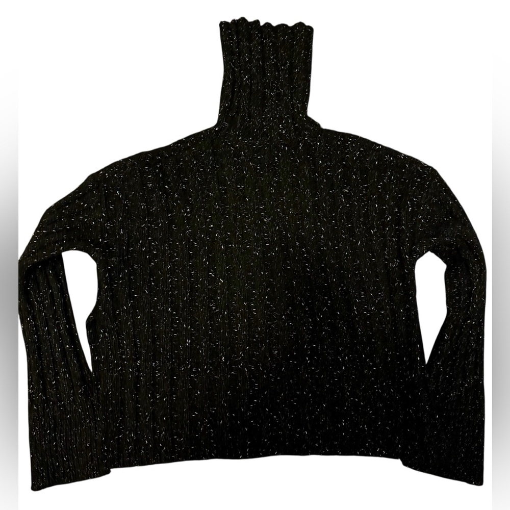 Pam & Gela Black Sparkle Turtleneck Sweater